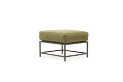 Vintage Military Canvas and Blackened Steel Ottoman