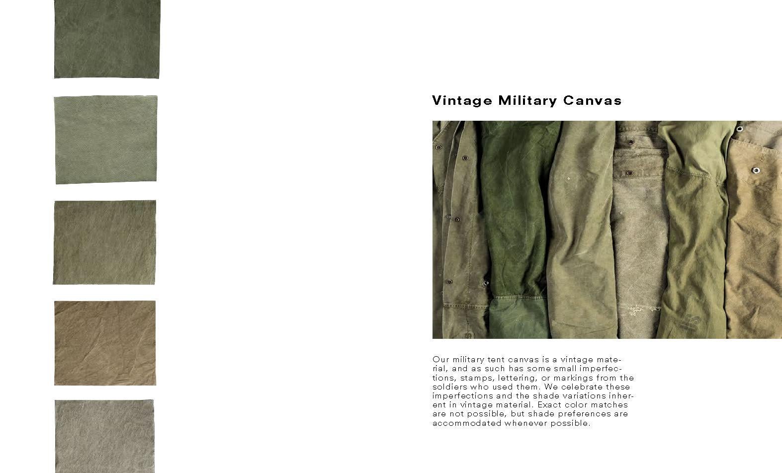 Américain Pouf vintage militaire en toile et acier noirci en vente