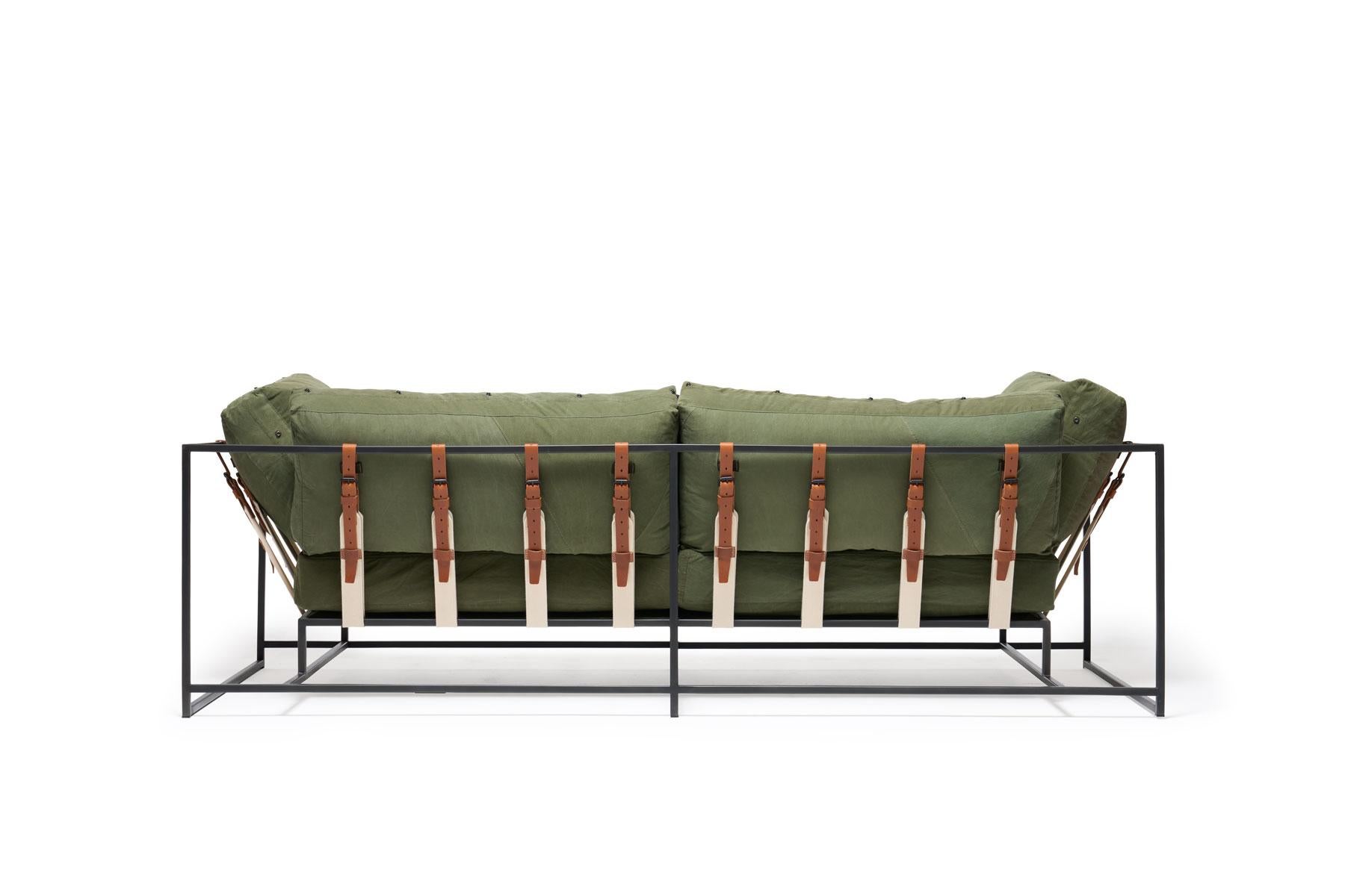 military canvas sofa