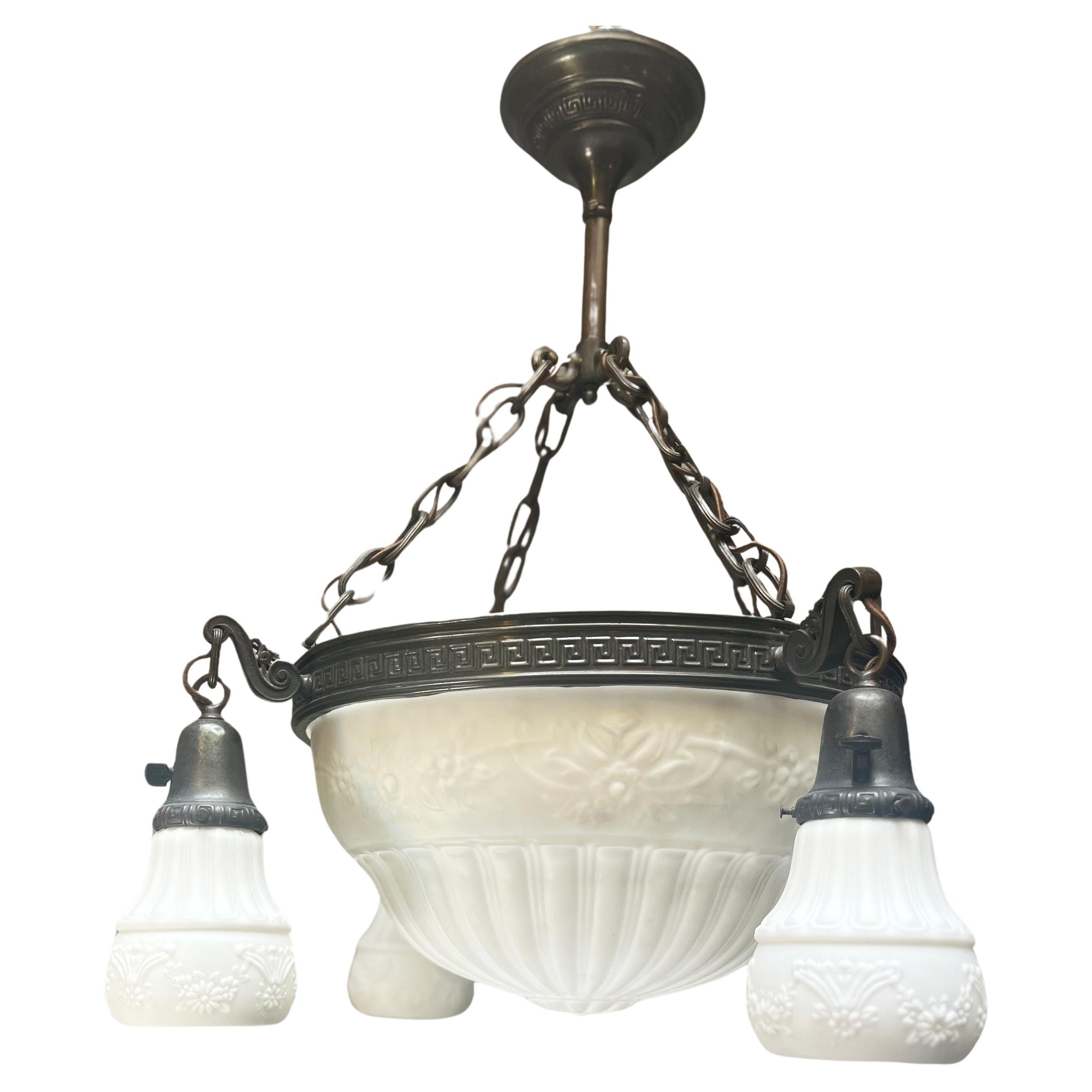 Vintage milk glass chandelier online