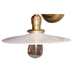 Vintage Milk Glass Disk Shade (shade only)