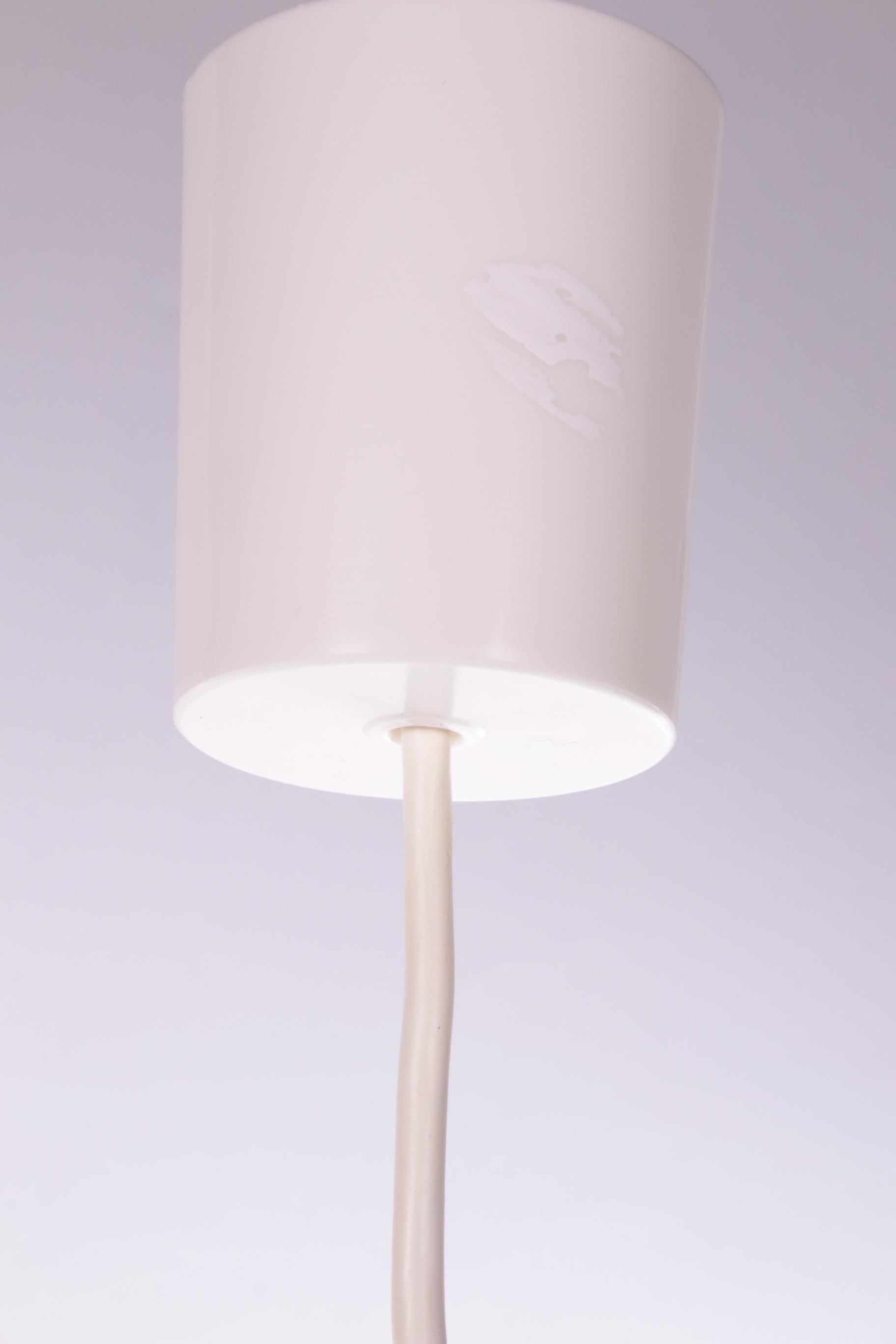 Vintage Milk Glass Hanging Lamp by Peill Und Putzler, 1960s For Sale 5