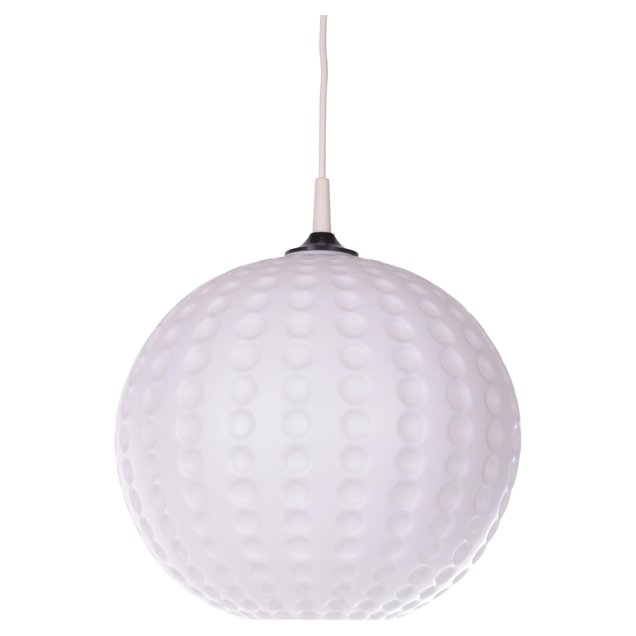 Vintage Milk Glass Hanging Lamp by Peill Und Putzler, 1960s