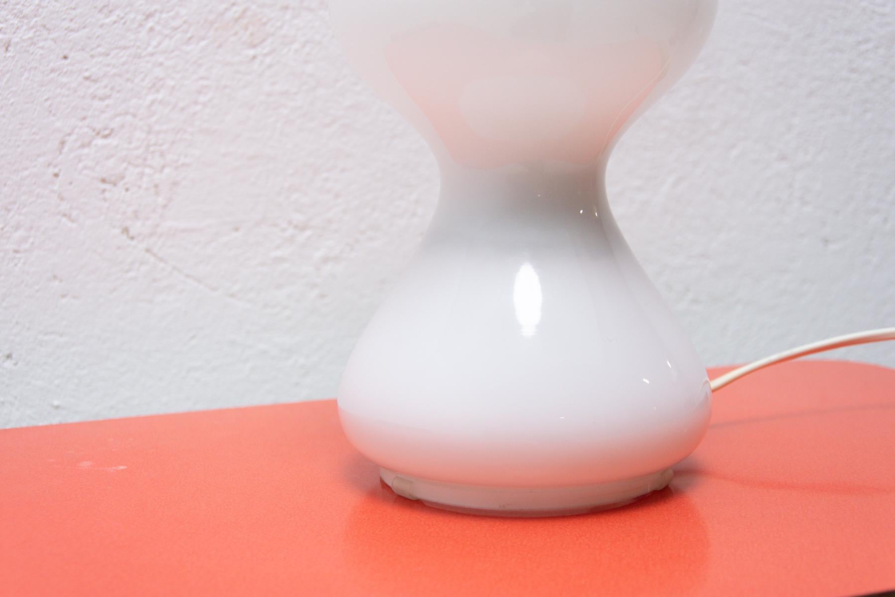 Vintage Milky Glass Desk Lamp, Designed by Ivan Jakeš, 1970´s For Sale 3