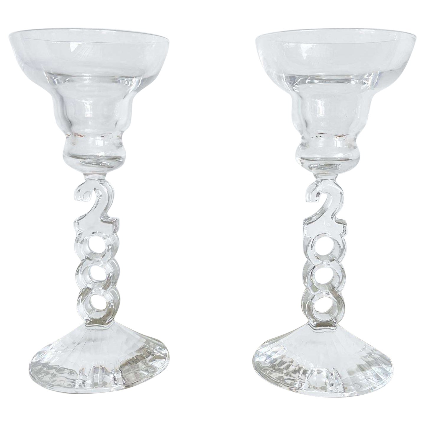 Vintage Millennium Year 2000 Cocktail Glasses- a Pair