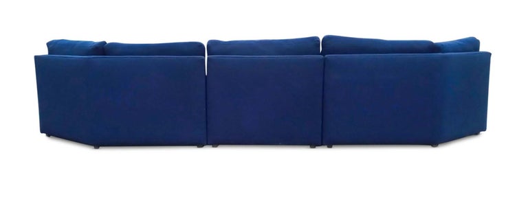 Vintage Milo Baughman Attribution 3 Part Sectional Sofa Mid-Century Modern For Sale 2