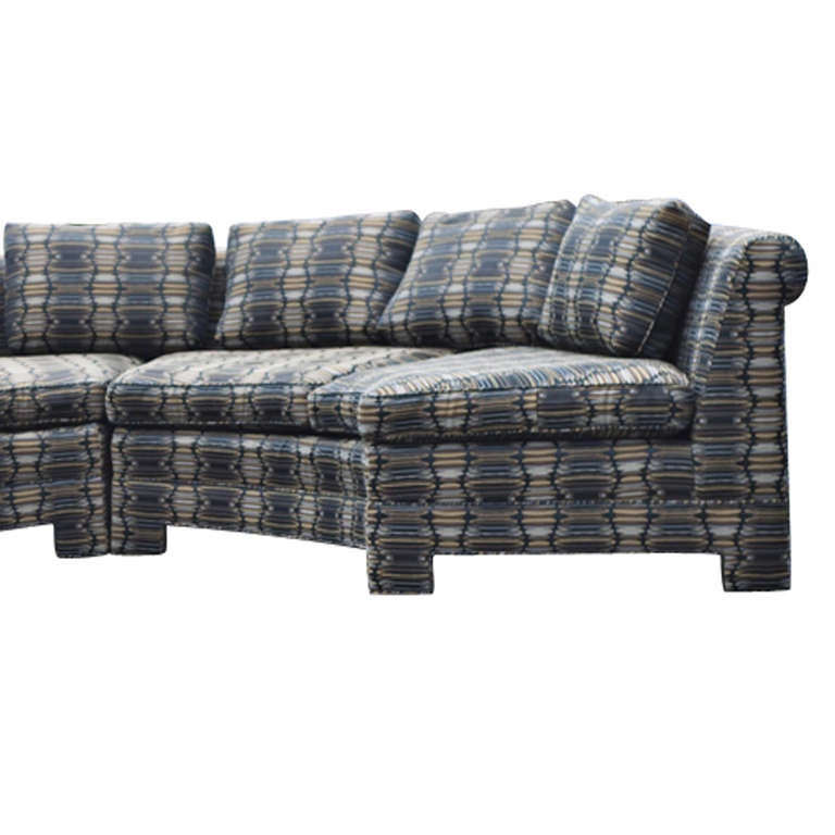 Mid-Century Modern Vintage Milo Baughman Circular Sectional Sofa