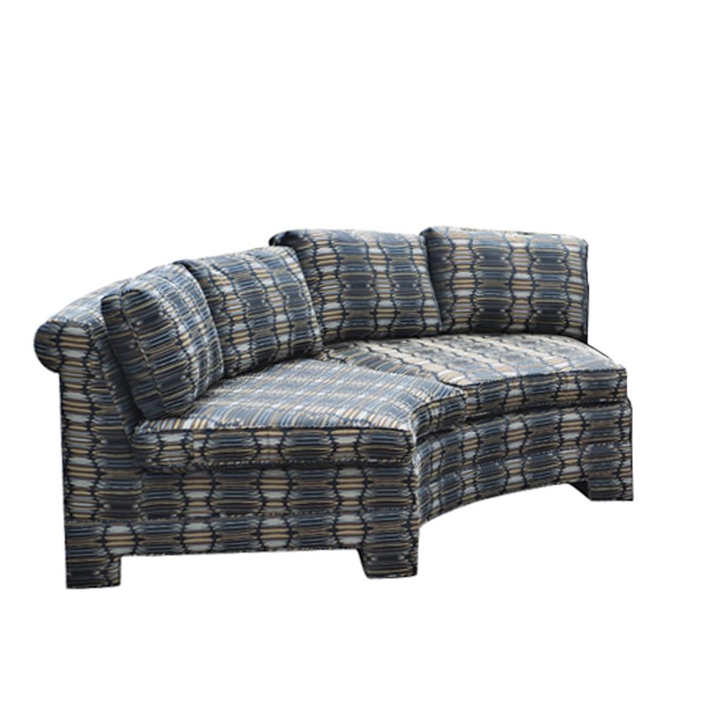 Vintage Milo Baughman Circular Sectional Sofa In Good Condition In Pasadena, TX