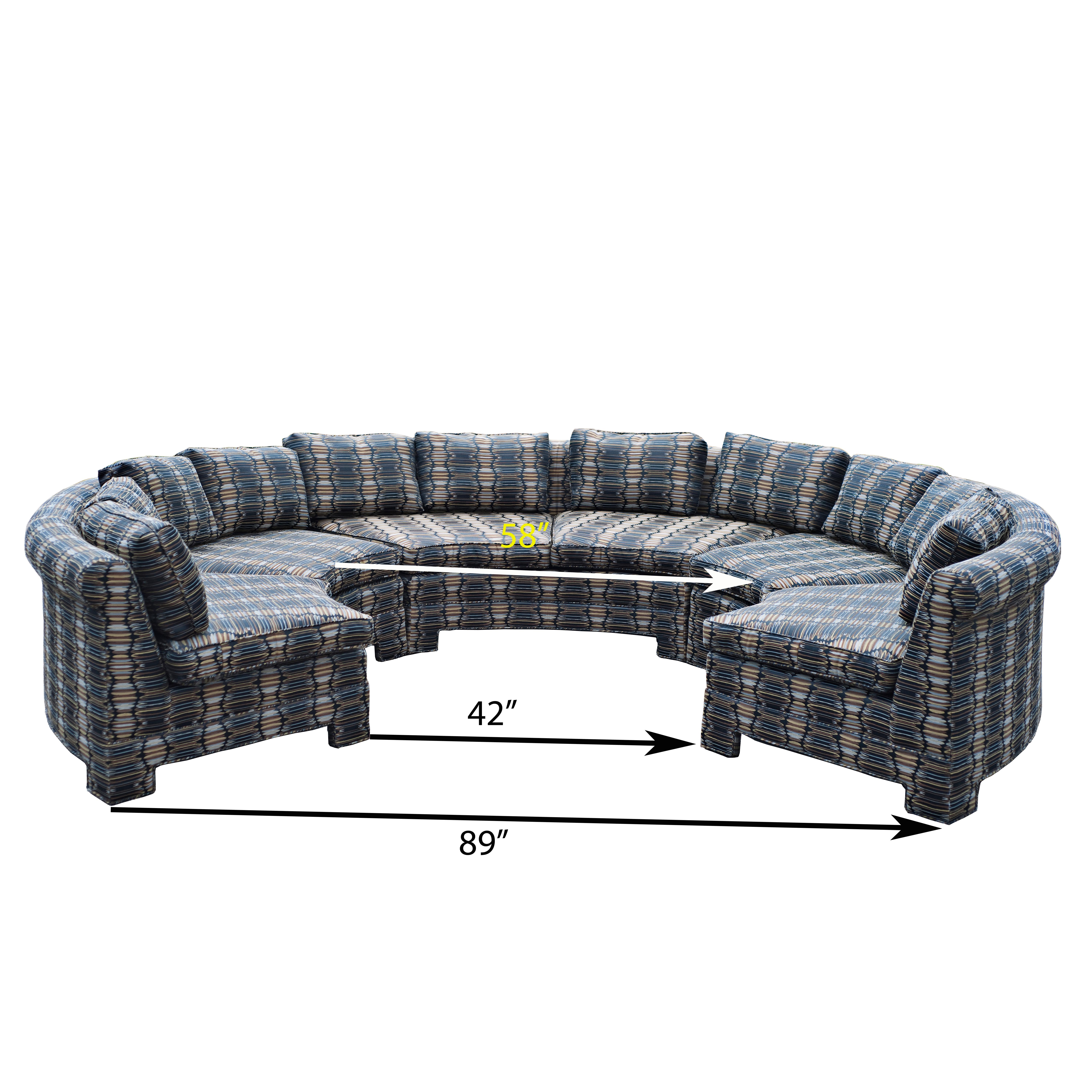 Vintage Milo Baughman Circular Sectional Sofa 1