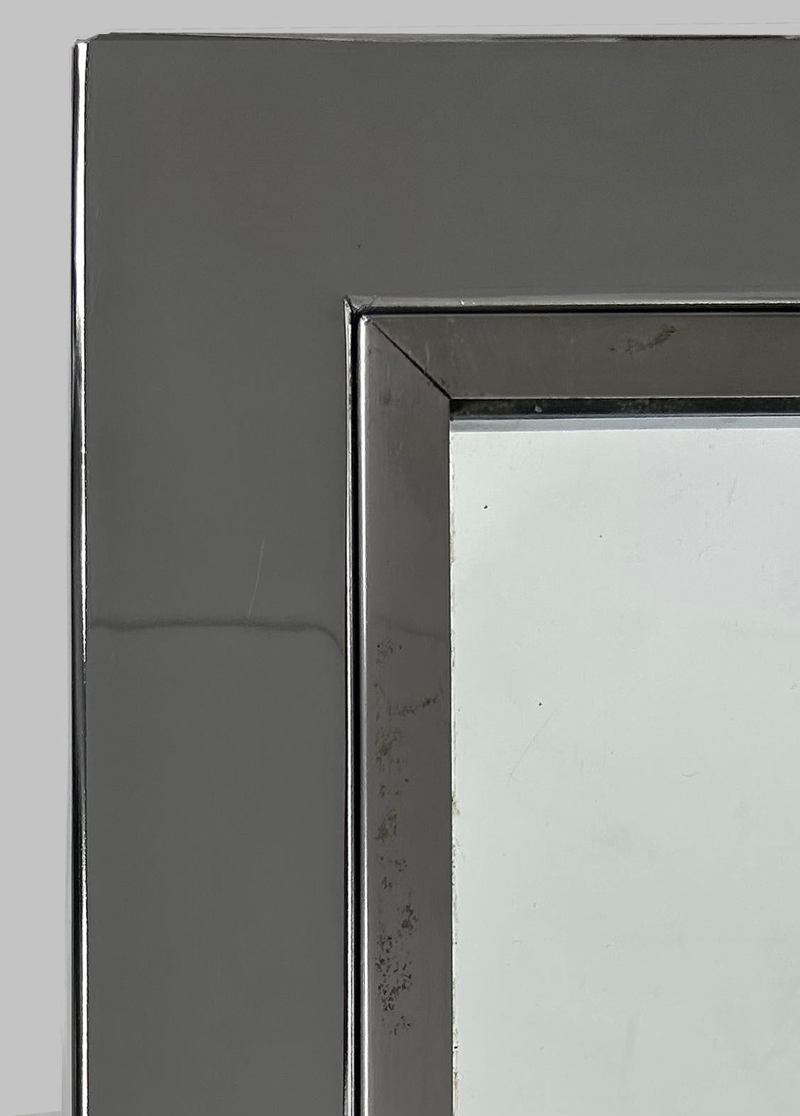 Verre Vintage Milo Baughman DIA Chrome, Table de salle à manger en verre, extensible avec feuille en vente