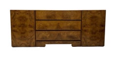 Vintage Milo Baughman for Lane MCM Burl wood Lowboy 9 Drawer Dresser