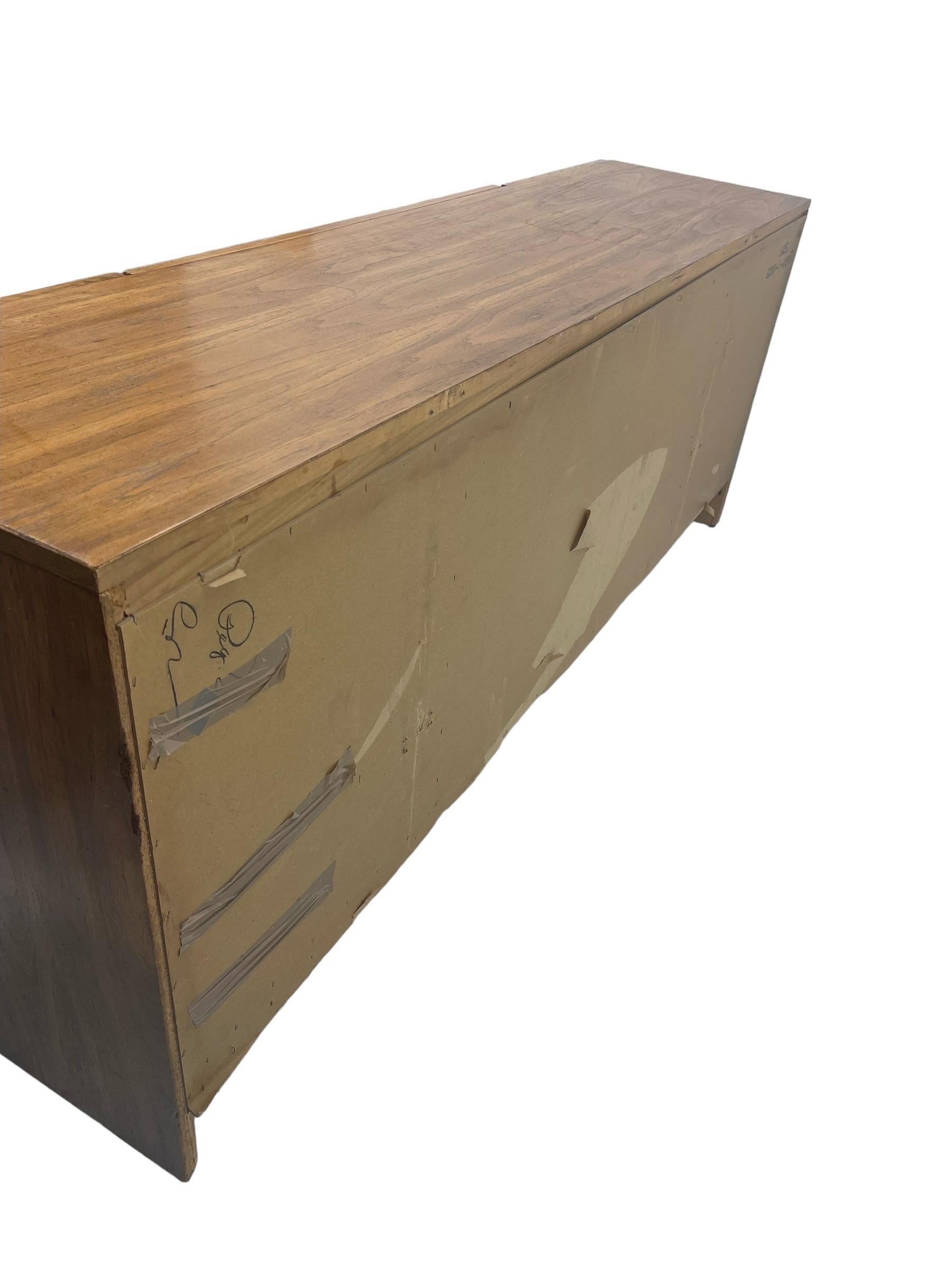 Vintage Milo Baughman for Lane MCM Burl wood Lowboy 9 Drawer Dresser 4