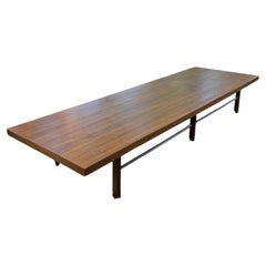 Vintage Milo Baughman for Thayer Coggin Long Walnut Coffee Table