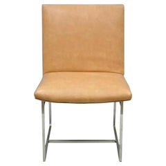 Vintage Milo Baughman Mid Century Modern Chrome Floating Frame Dining Side Chair