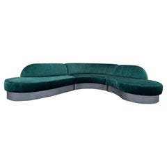 Vintage Milo Baughman Serpentine Three Pieces Sectional Sofa für Thayer Coggin