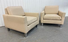 Vintage Milo Baughman Style Club Chairs - Set of 2