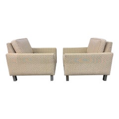 Fauteuils club vintage de style Milo Baughman - Lot de 2