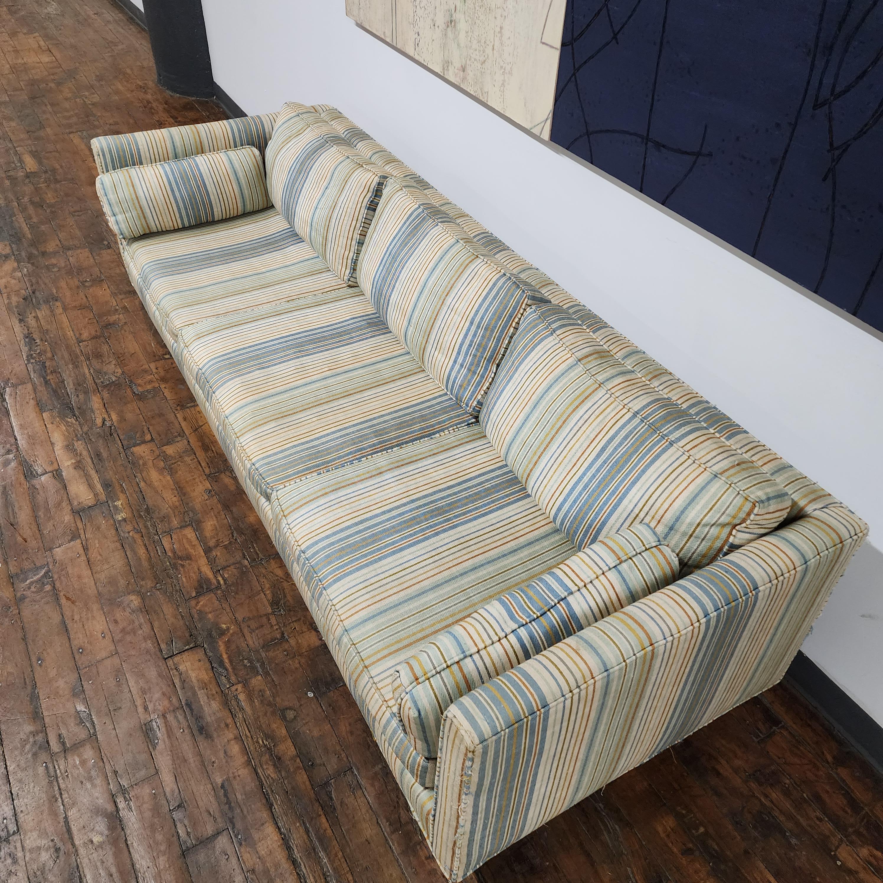 American Vintage Milo Baughman Style Mid Century Modern Sofa For Sale