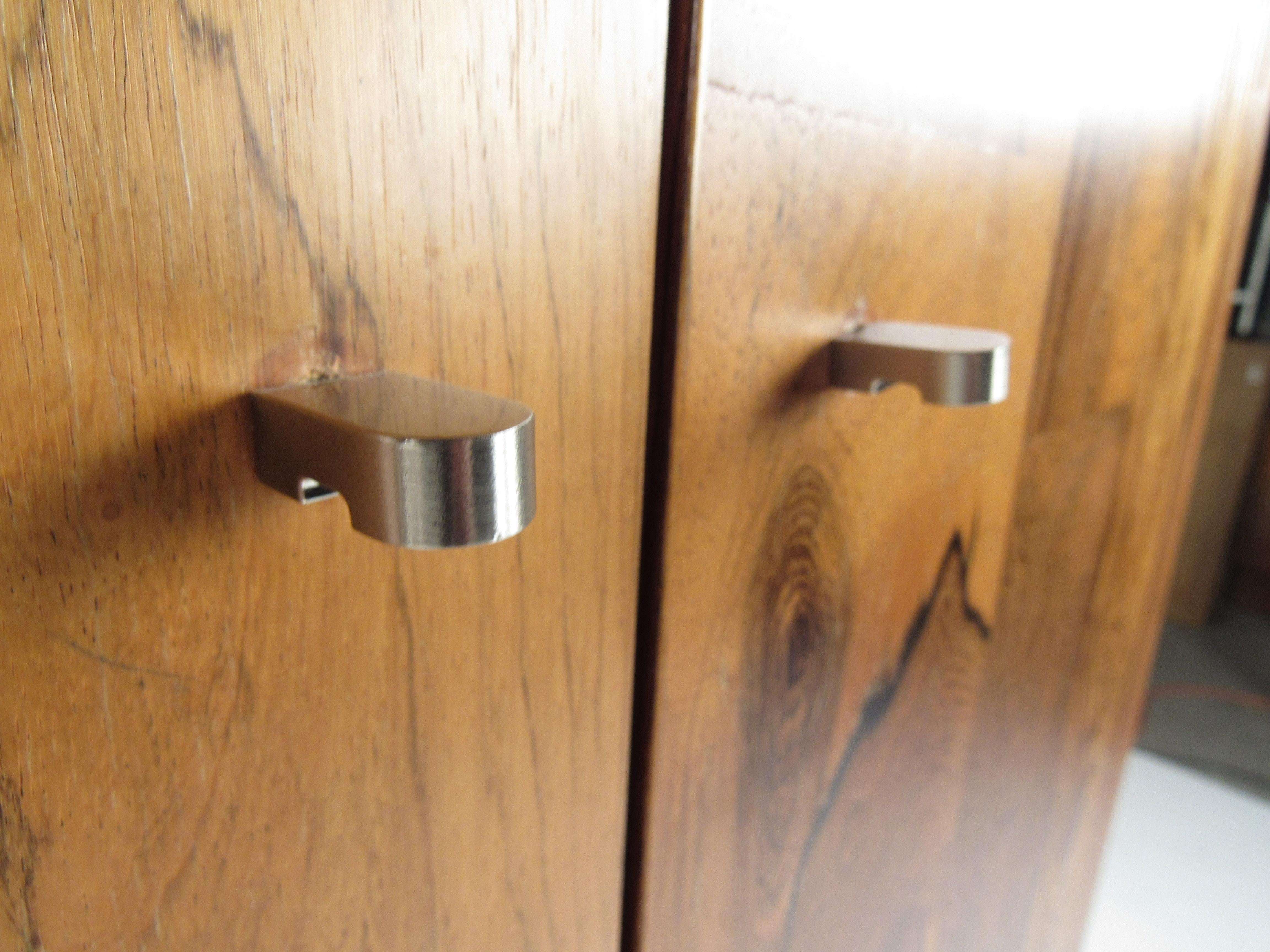 Vintage Rosewood Front Wardrobe In Good Condition In Brooklyn, NY