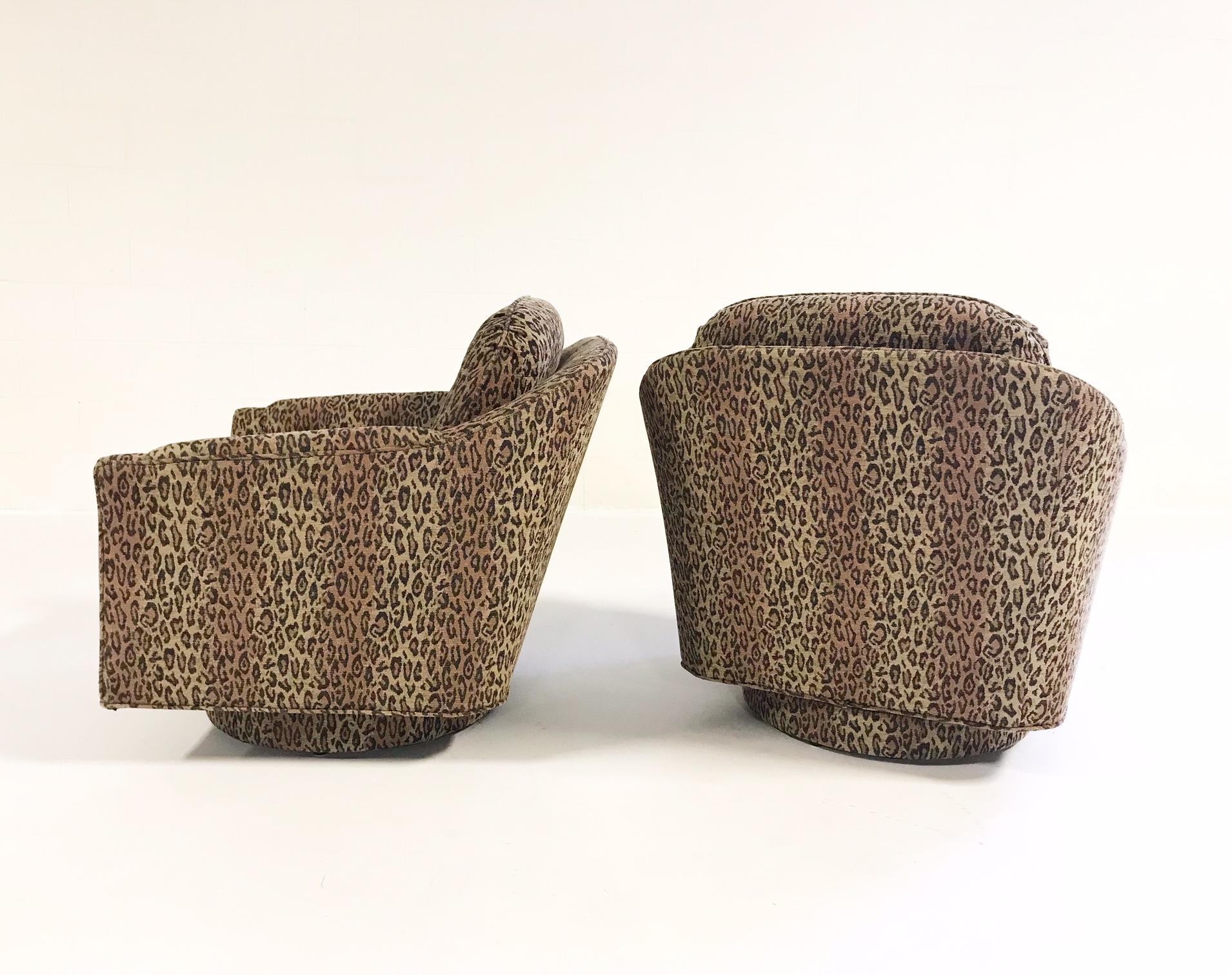 leopard swivel chair