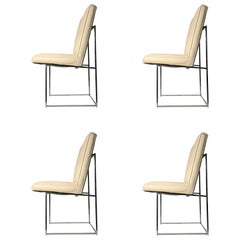 Vintage Milo Baughman Thin Line Set of 4 Dining Chairs for Thayer Coggin