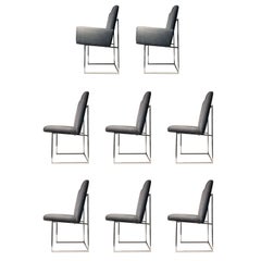 Milo Baughman: 8er-Set Vintage-Esszimmerstühle im Thin Line-Stil für Thayer Coggin
