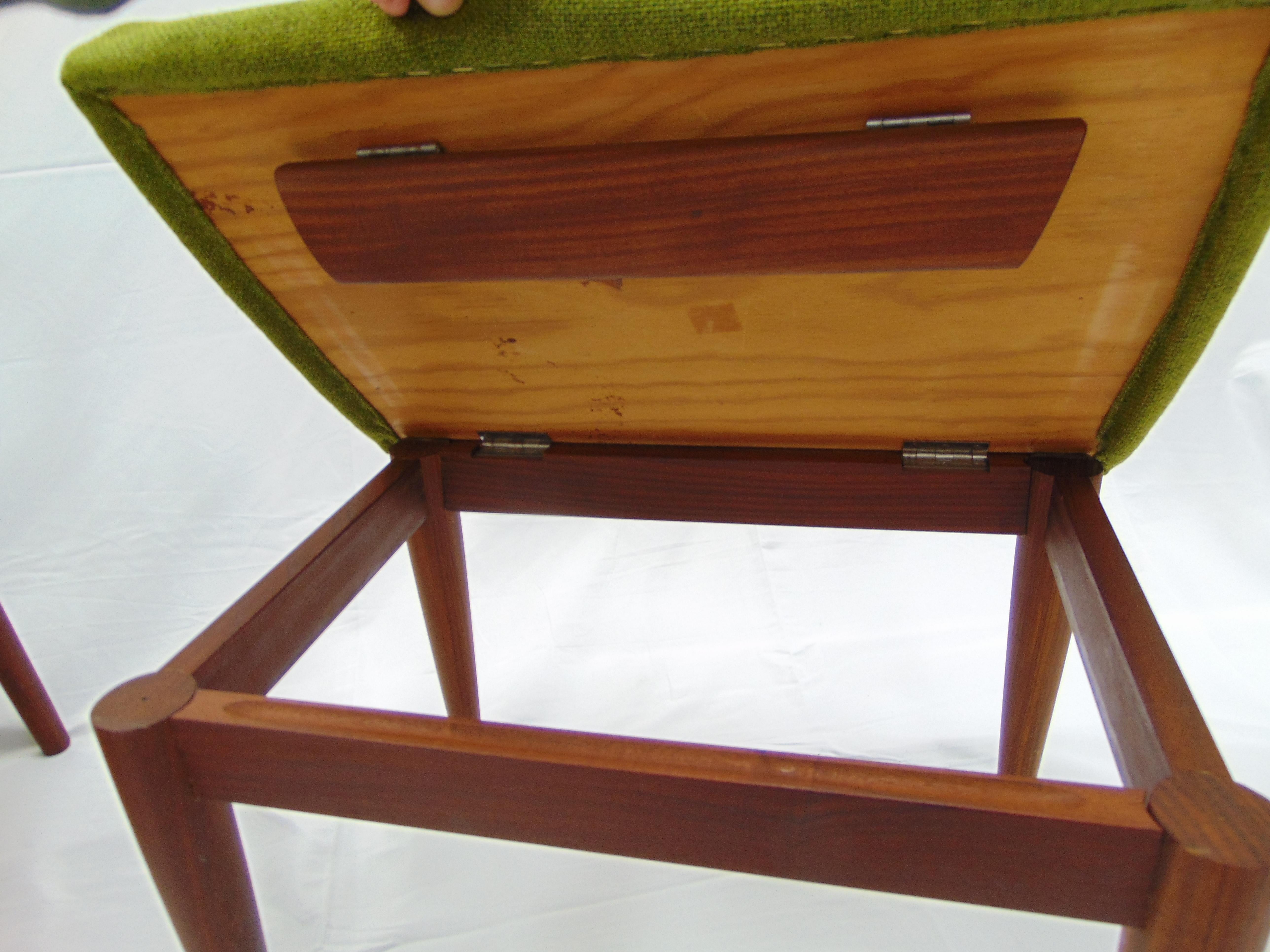 Vintage Mid Century Nowegian Recliner and Footstool by Arnt Lande for Stokke 7