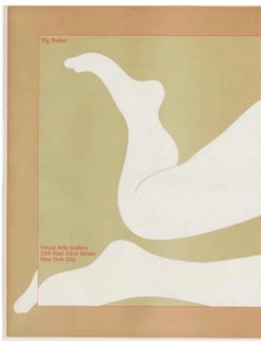 Vintage Milton Glaser Iconic Big Nudes Ausstellungsplakat