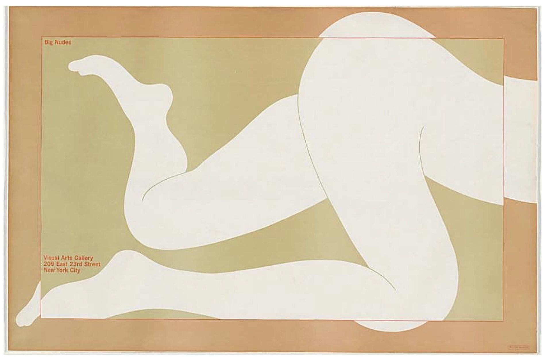 Vintage Milton Glaser Iconic Big Nudes iExhibition Poster im Zustand „Gut“ im Angebot in St.Petersburg, FL