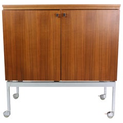 Vintage Mini Bar with Fridge Bosch Teak, 1970s