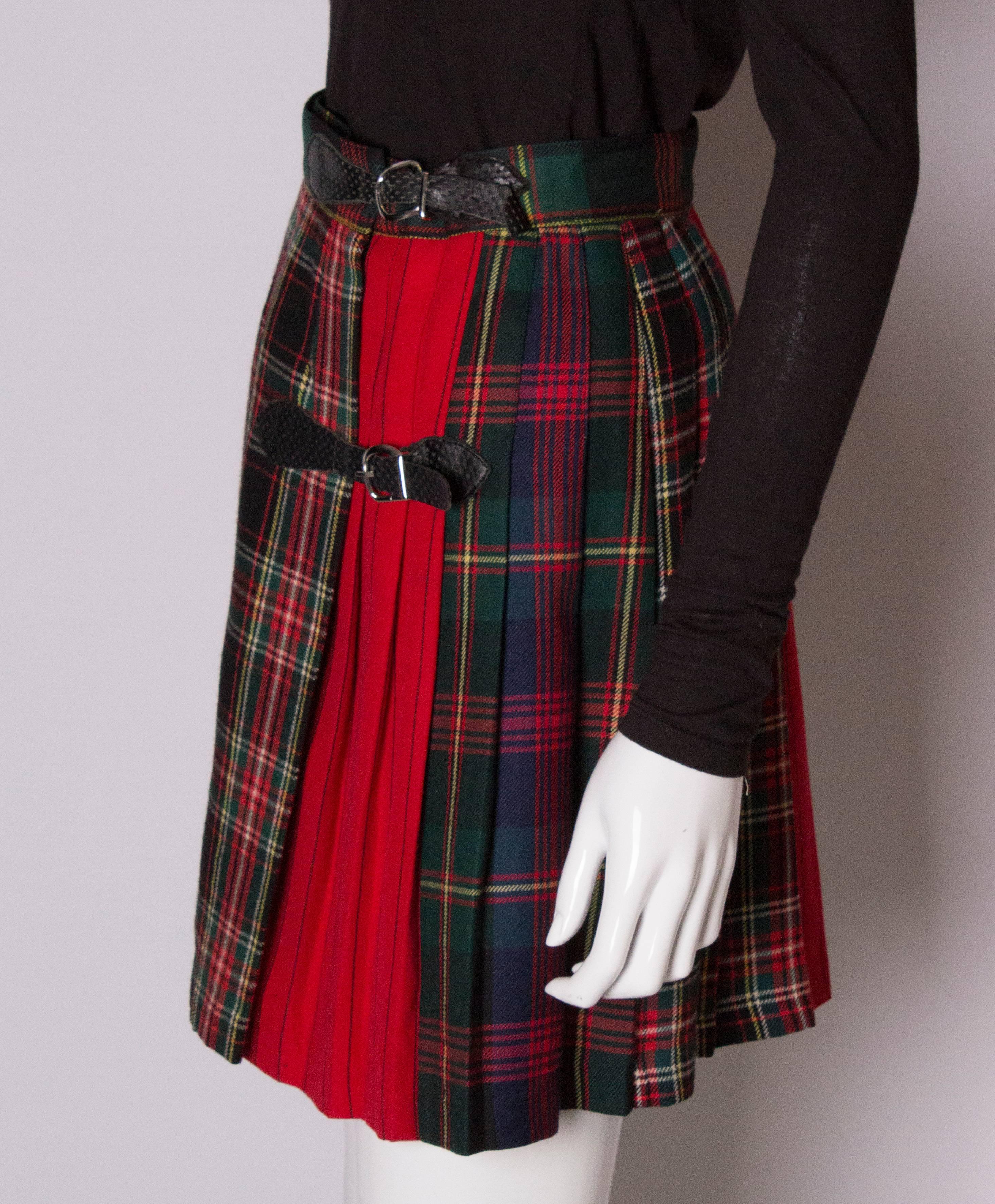 Mini Kilt Vintage Skirt made for Bergdorf Goodman 1
