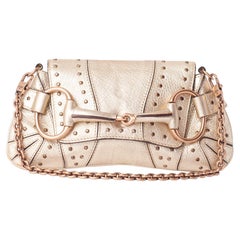 Used Mini Metallic Gold Horsebit Clutch