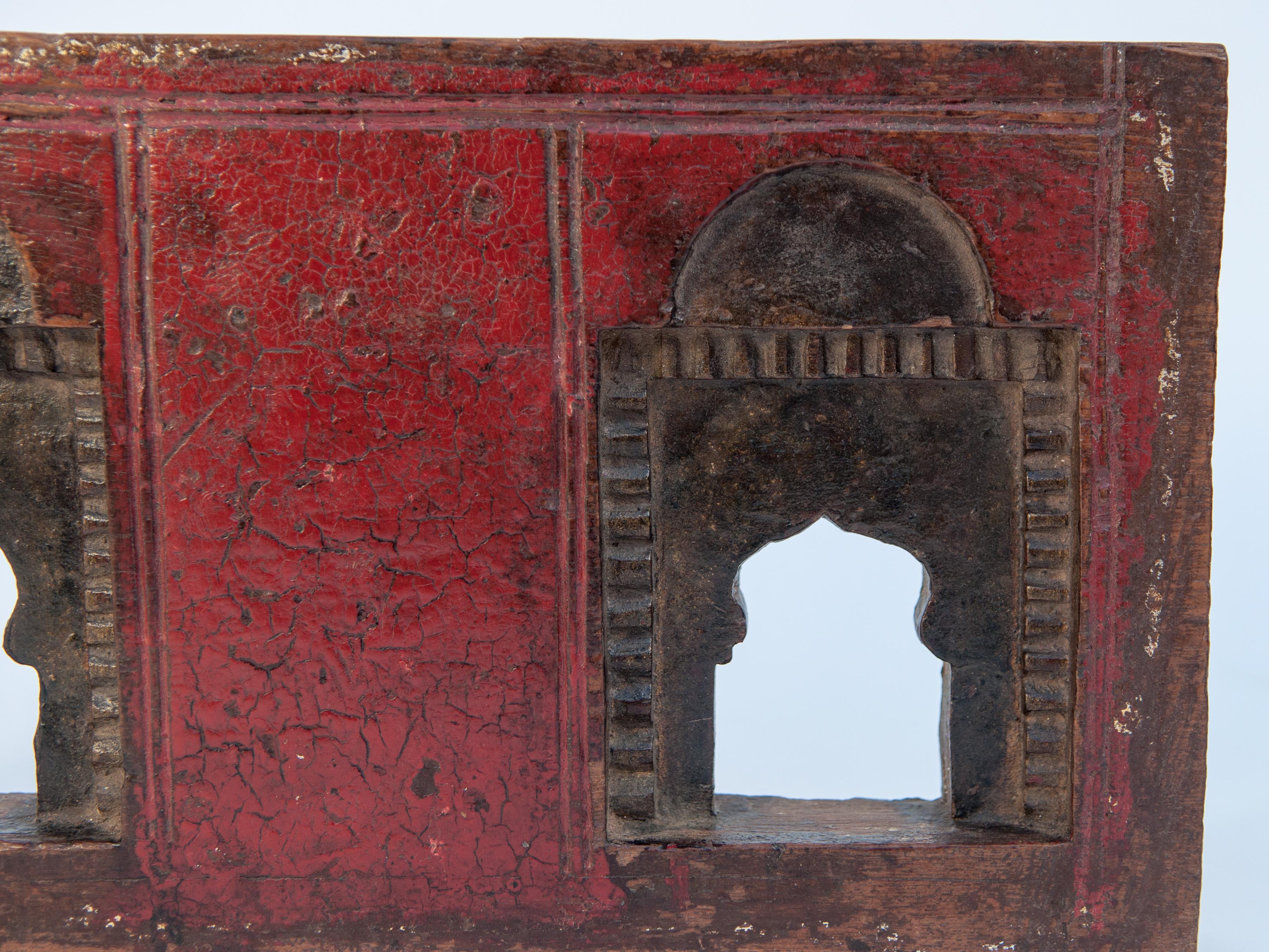 Vintage Miniature Architectural Votive Frame, Mid-20th Century, India 4