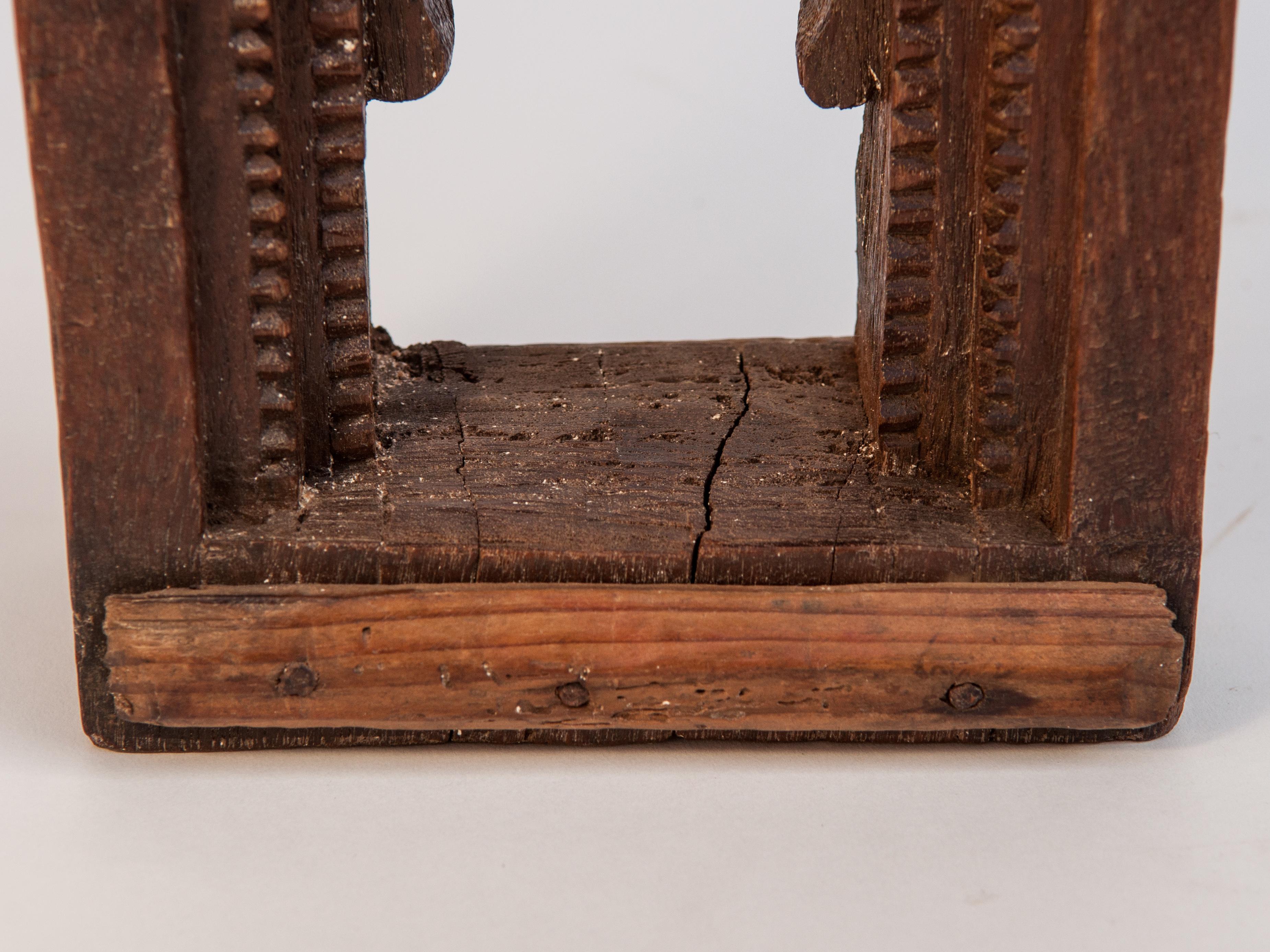 Wood Vintage Miniature Architectural Votive Frame, Mid-20th Century, India