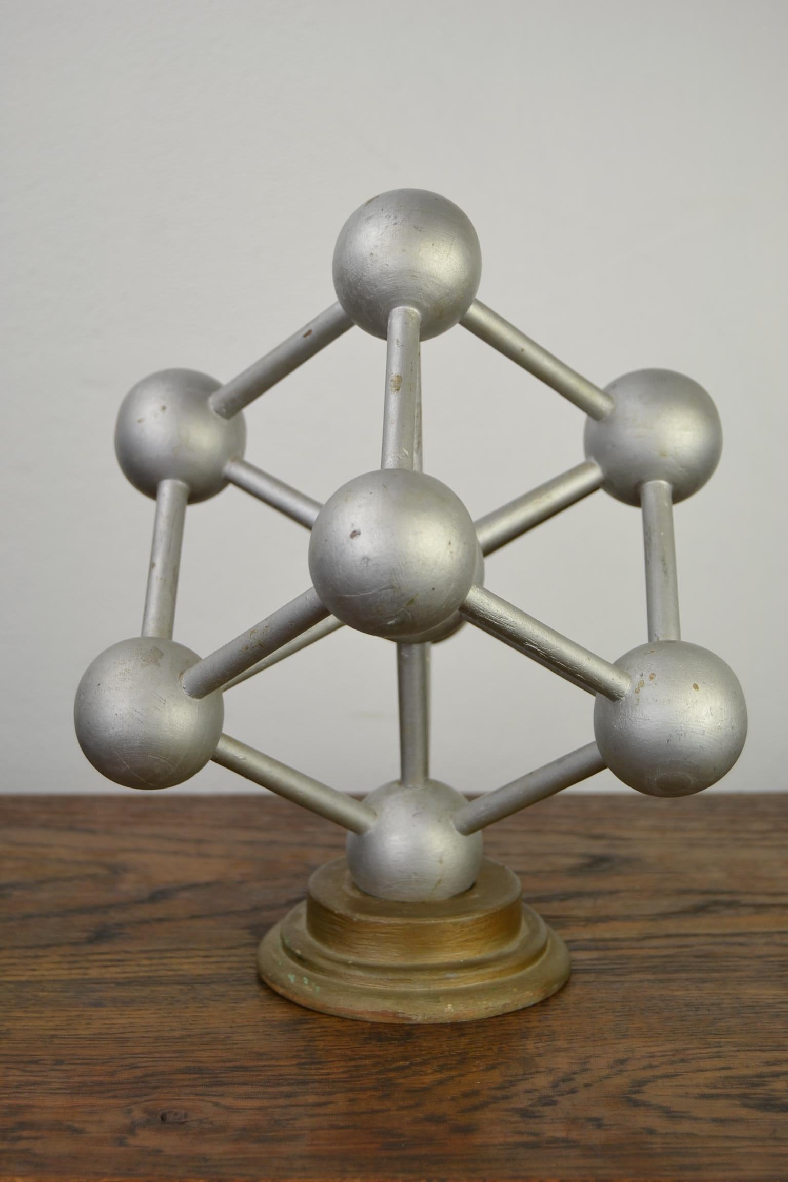 Vintage Miniature Atomium Brussels Sculpture or Desk Ornament In Good Condition In Antwerp, BE