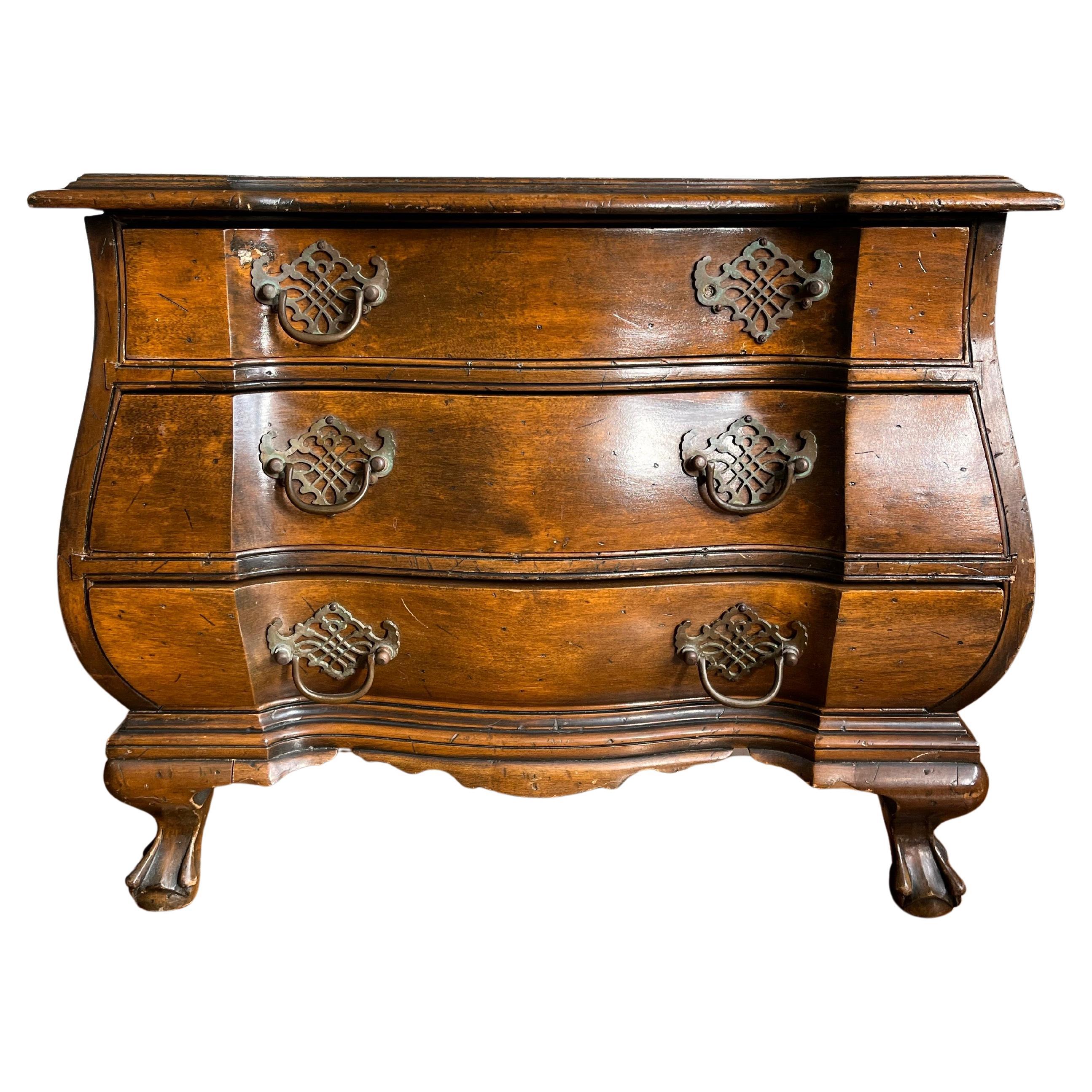 Vintage Miniature Chippendale Bombay Chest of Drawers