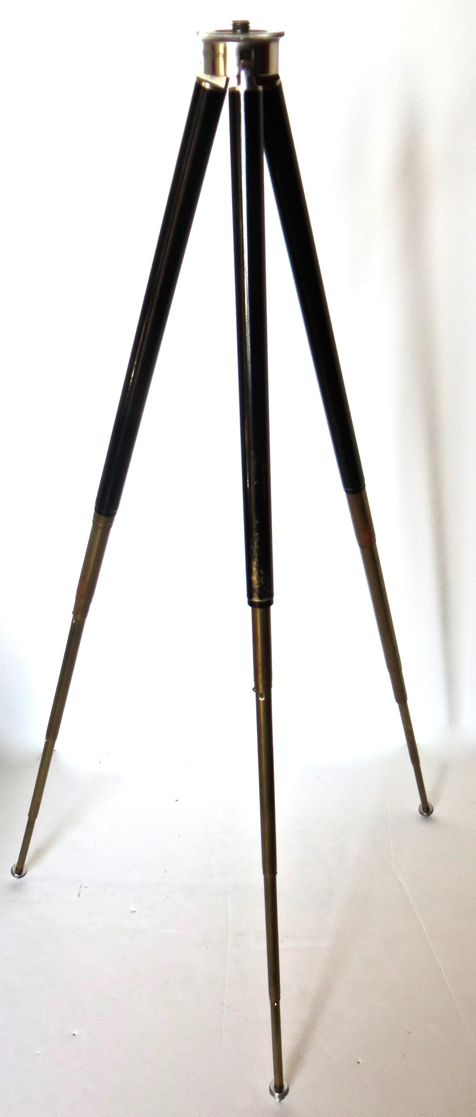 American Vintage Miniature German Variable Camera Tripod 1920s with Ansel Adams Book For Sale