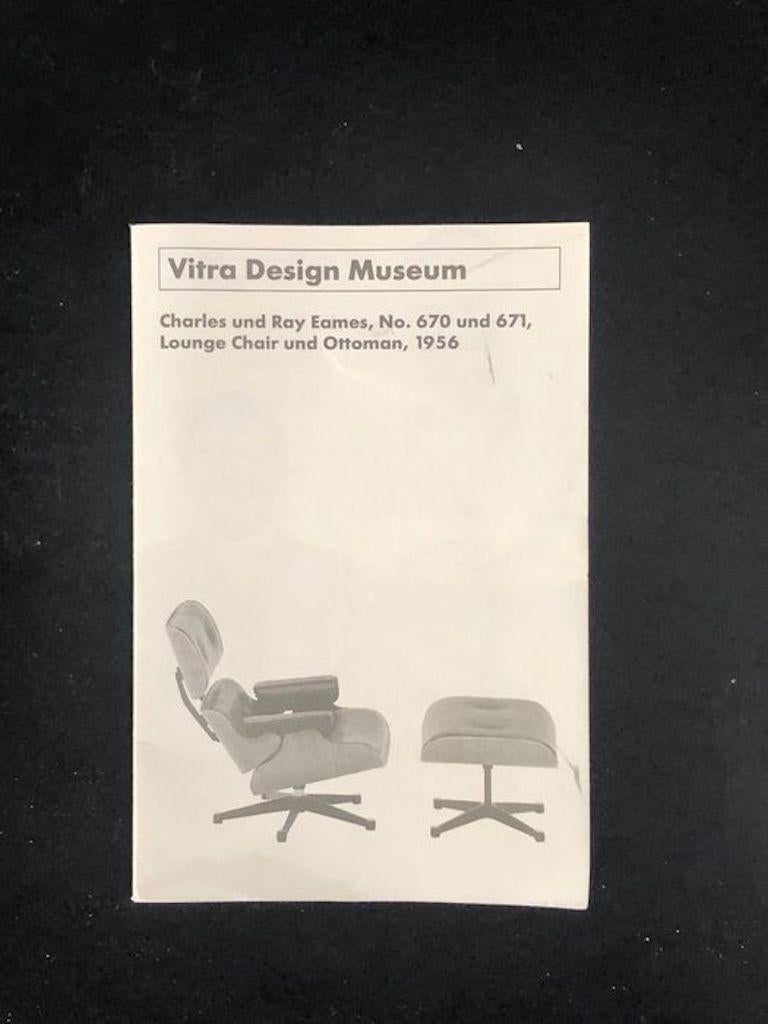 20th Century Vintage Miniature of Charles Eames Vitra Design Museum Lounge Chair and Ottoman
