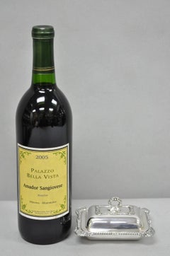 Vintage Miniature Sheffield England Silver Plated Covered Serving Dish Platter