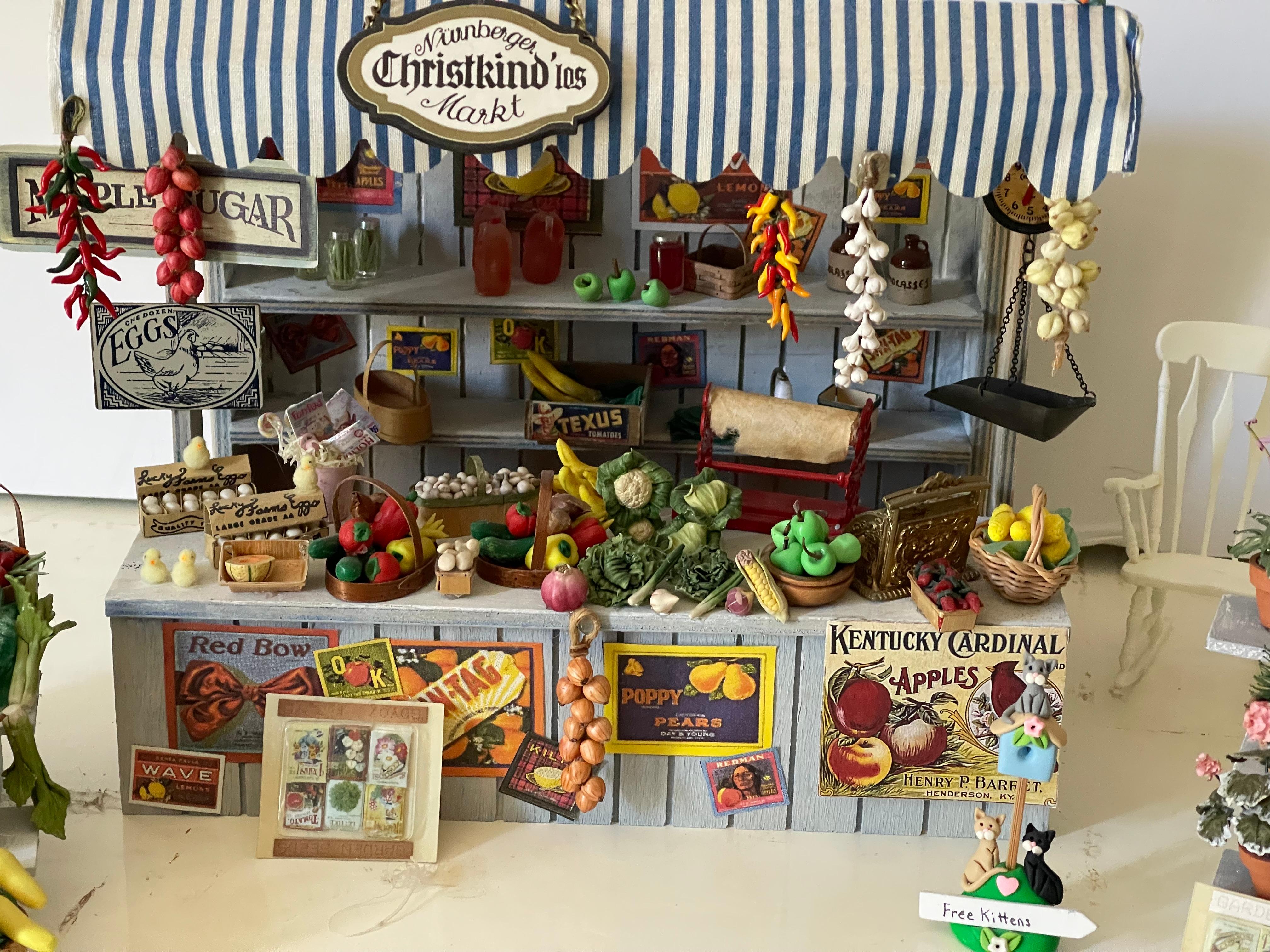 Juguetes Vintage en Miniatura Puesto Mercado de Frutas  Artesano  Hecho en Bueno estado para la venta en Boca Raton, FL