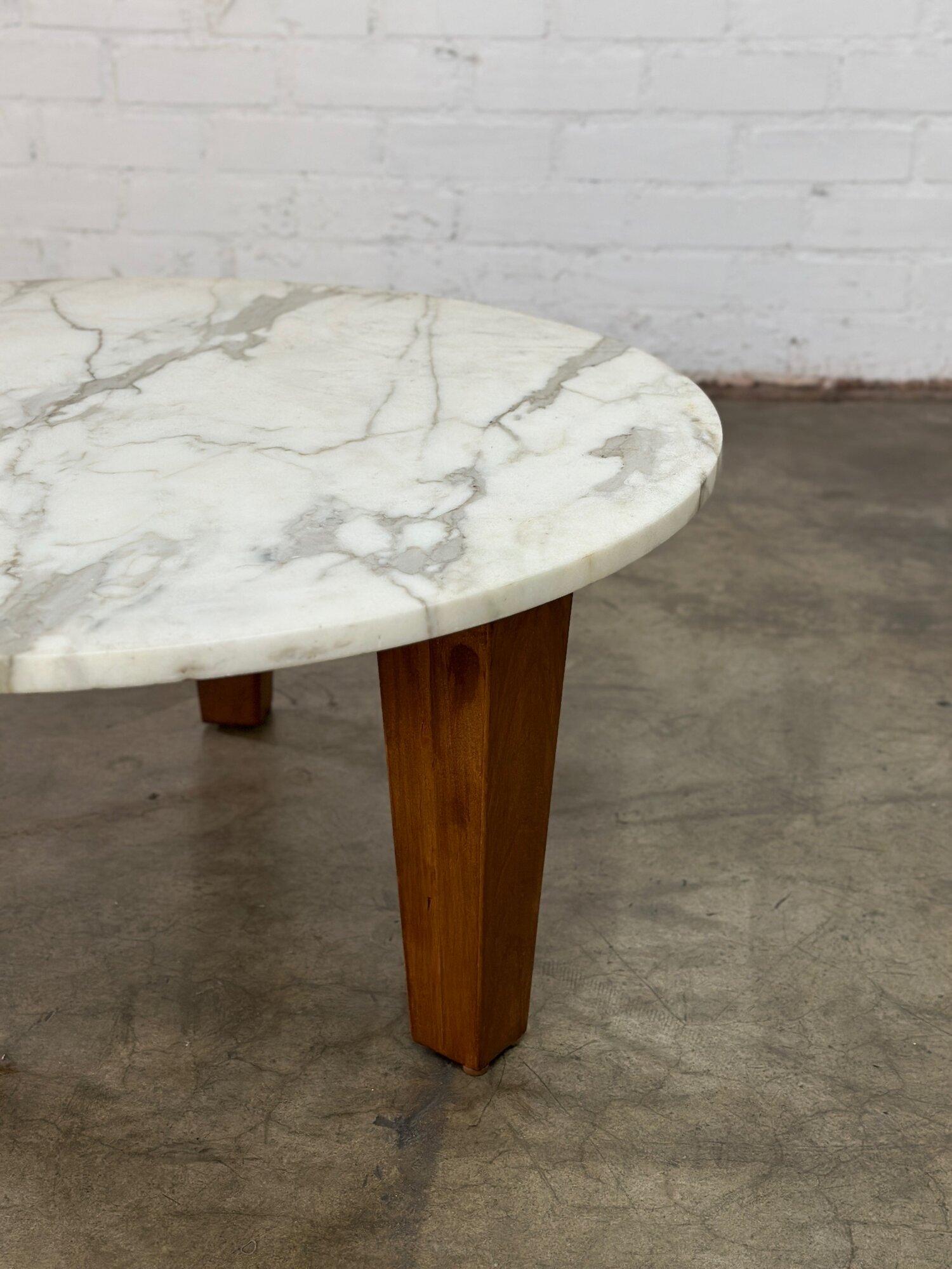 Modern Vintage Minimal Marble Coffee table For Sale