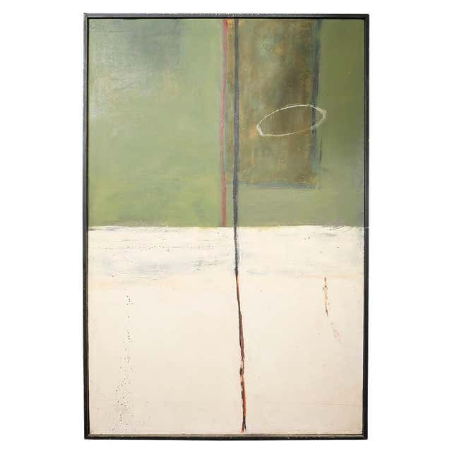Vintage Post-War Abstract Expressionist / Pop Art Oil on Canvas For ...