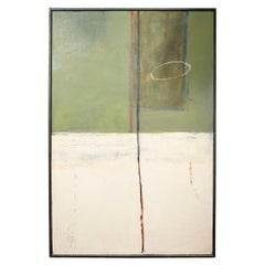 Vintage Minimalist Abstract Expressionist Color Field Oil on Panel