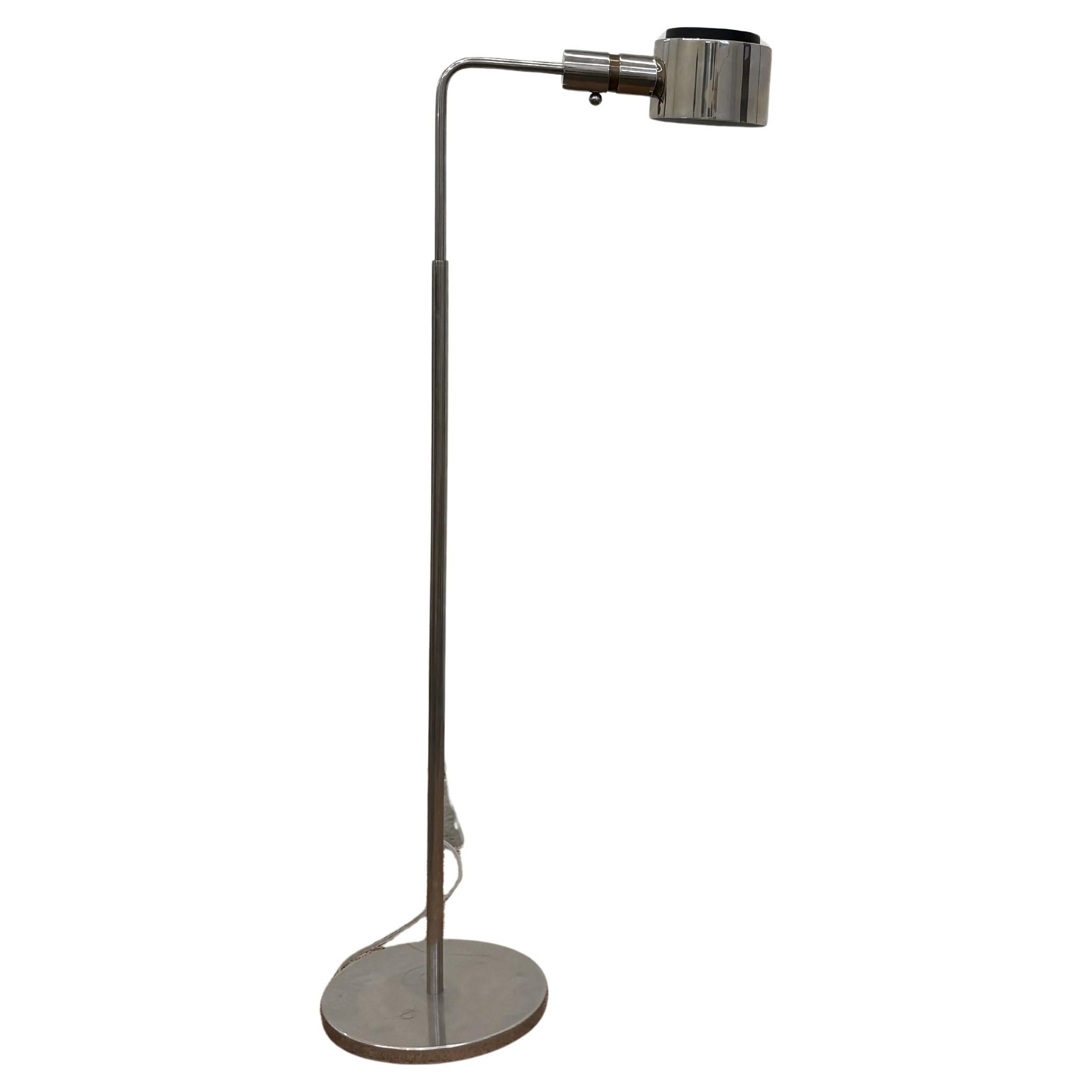 Vintage minimalist adjustable Chrome sofa Lamp By Casella Lighting