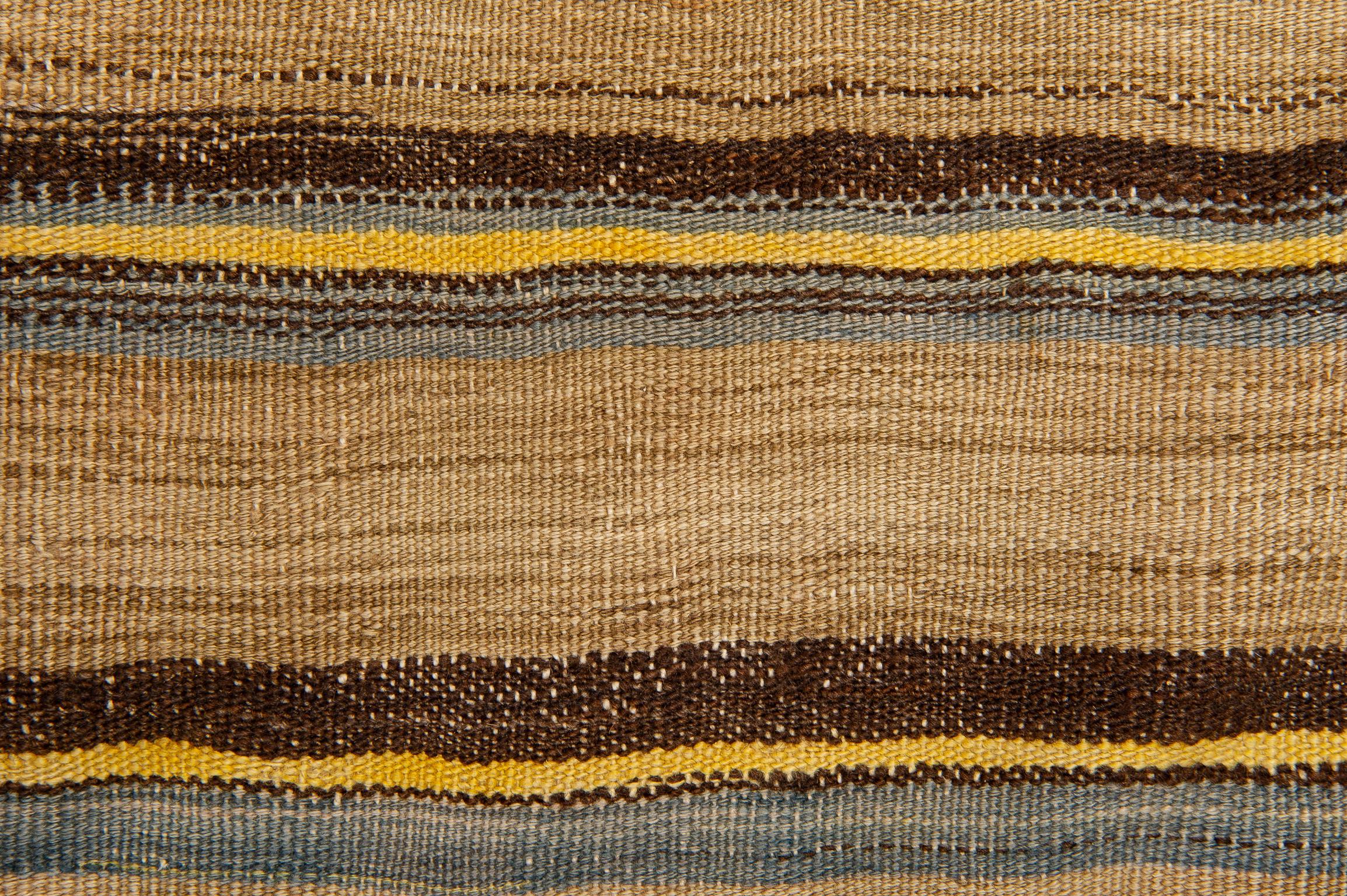 Wool Vintage Minimalist Anatolian Rug Flatwave For Sale