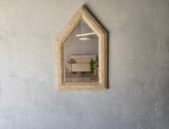 Espejo de Pared de Yeso Fundido Vintage Minimalista Asimétrico