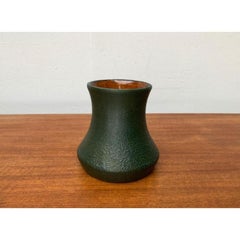 Vintage Minimalist Ceramic Vase, Green, 1970s Design, Good Condition