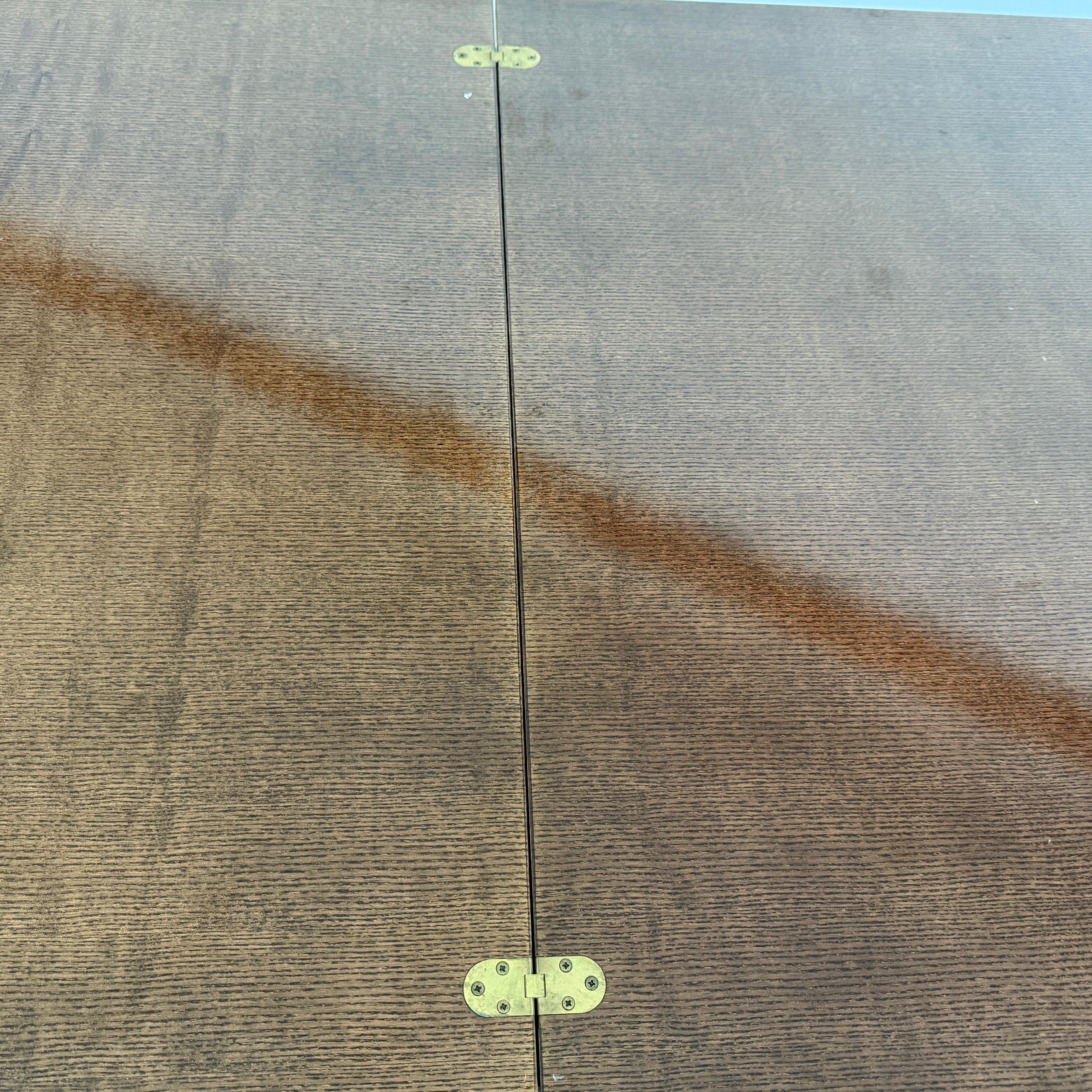 Vintage Minimalist Expandable Bamboo Dining Table For Sale 6