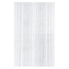 Moderner Flachgewebe-Teppich aus der Jahrhundertmitte in weißer Farbe