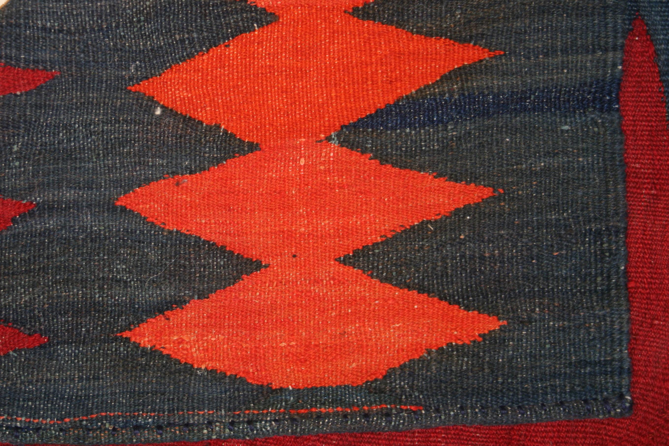 Wool Vintage Minimalist Graphic Tribal Kilim Rug
